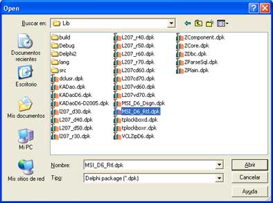 AjpdSoft Instalar componentes Delphi - Seleccin dpk